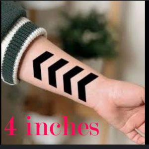 Forward arrow tattoo sticker