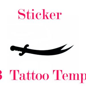 uy Zulfiqar Sword Temporary Tattoo Sticker in Pakistan – a bold Islamic symbol of power, justice, and honor. Waterproof, 10-day lasting. COD available!
